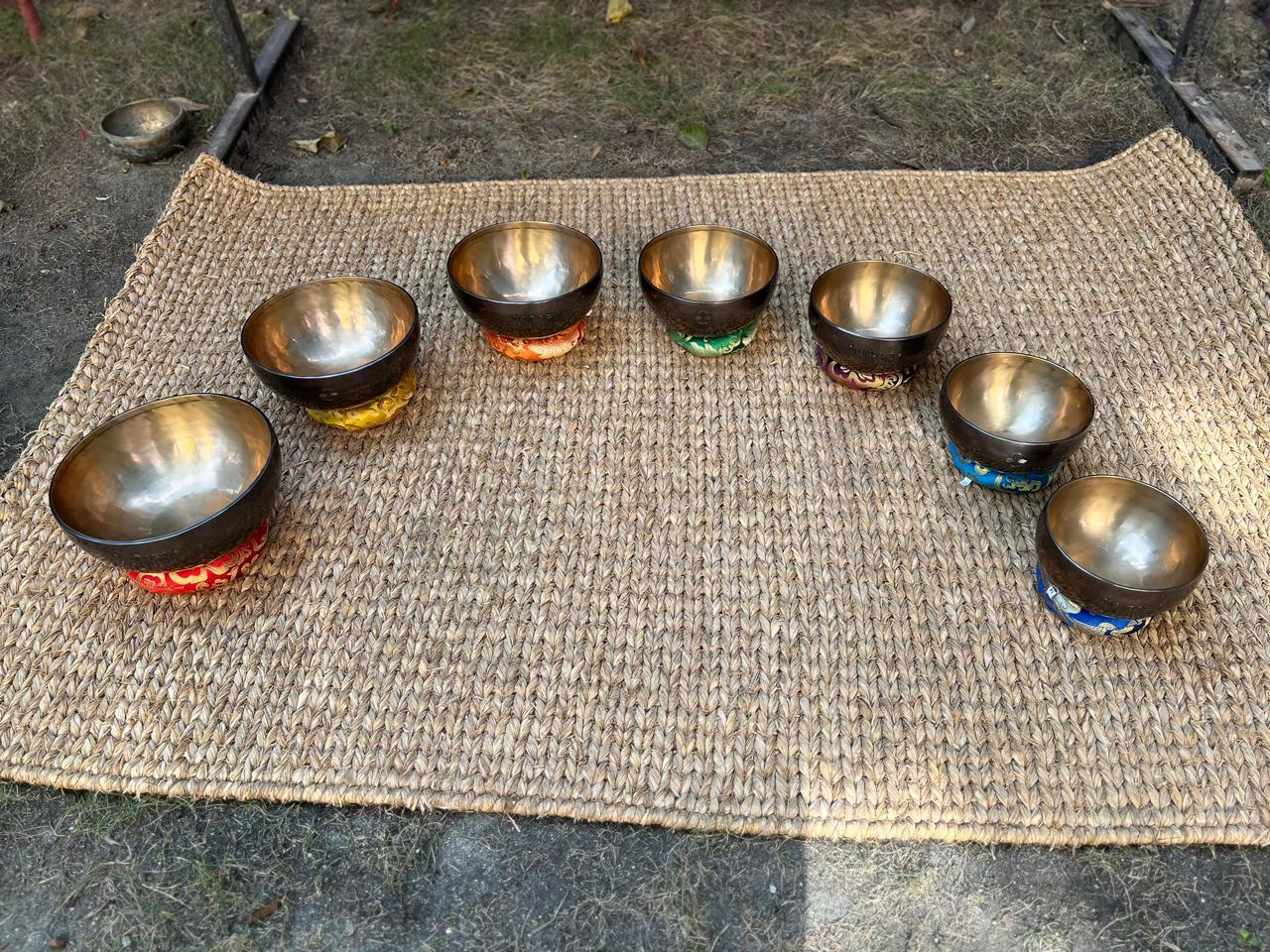 Black Full moon Golden Inside Chakra Bowl Set